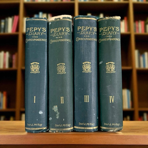 Pepy's (Samuel) Diary and Correspondence Vol 1-4 Complete David McKay 1889